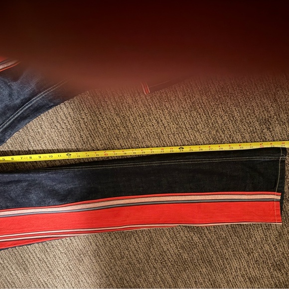 Wales Bonner Red and Blue Straight Jeans - Picture 5 of 5